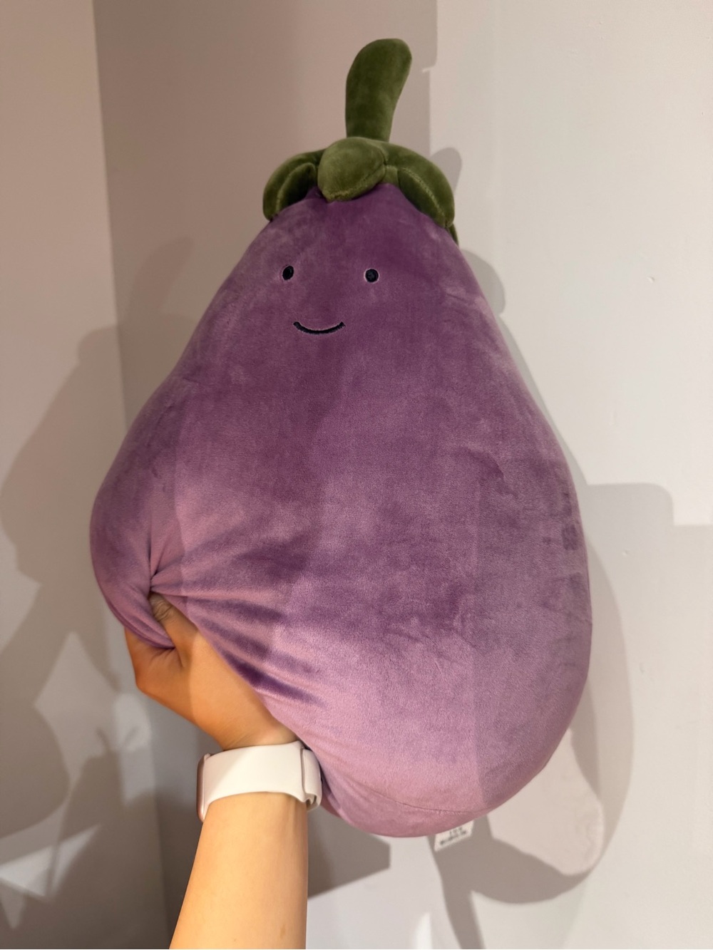 Jellycat Purple Eggplant Plush with Green Stem